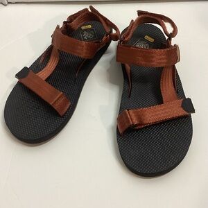 Freewaters Supreem Foam Sandals Black & Brown Velcro 11